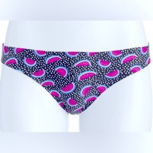 Op ocean pacific black watermelon print bikini bottoms